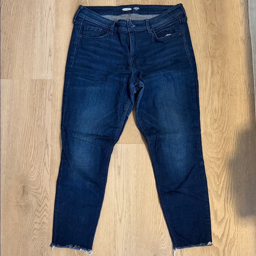 Old Navy Blue Women's Jeans - Rockstar Skinny Ankle
